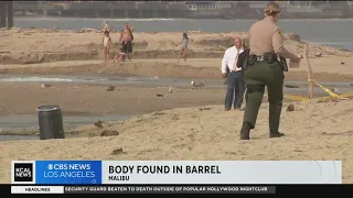 New information revealed after body found in barrel off Malibu coast