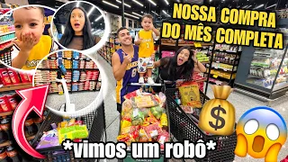 NOSSA COMPRA DO MÊS NO MELHOR MERCADO DA CIDADE!! *QUANTO GASTAMOS?* 💰😱