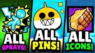 ALL Pins, Sprays and Profile Icons in Season 24, 25 Update!