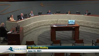 June 14, 2021 Bloomington City Council Meeting