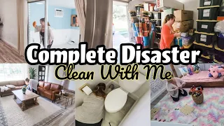 NEW COMPLETE DISASTER CLEAN WITH ME / SPEED CLEANING MOTIVATION / WHOLE HOUSE CLEAN WITH ME