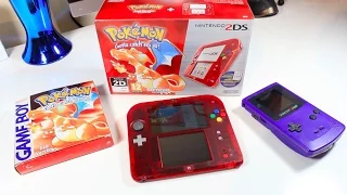 Unboxing Nintendo 2DS Pokemon Red Version 20th Anniversary