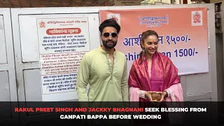 Rakul Preet Singh and Jackky Bhagnani seek blessing from Ganpati Bappa before wedding