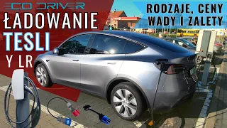 Ładowanie Tesli Y LR - Rodzaje | Koszty | Wady i zalety | Przejściówki