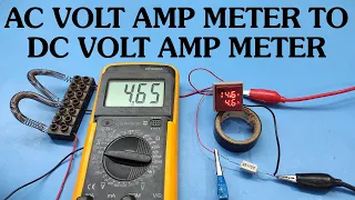 एसी वोल्ट एम्पीयर मीटर को डीसी वोल्ट एम्पीयर मीटर में कैसे बदलें?
