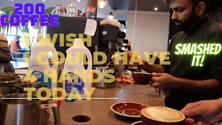 Real-time cafe vlog, Busy time, No editing, very busy, 200 coffee a day, Hardwork