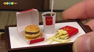 DIY McDonald's Style Miniature Big Mac Meal (Fake food)　マクドナルド風ミニチュアビッグマックセット作り