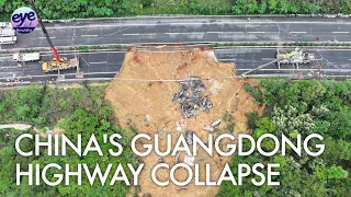 Emergency response in place after highway collapse in Guangdong