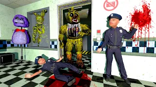 ANIMATRONICS SCARE THE SECURITY GUARD IN THE ABANDONED PIZZERIA FNAF COOP GMOD Garry's Mod