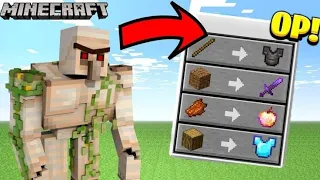 MINECRAFT BUT, IRON GOLEM TRADE OP ITEMS #minecraft #minecraftbut #minecraftmod #1k