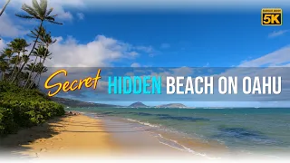 Hidden Beach for Max Relaxation 🌈 Amazing Secret Beach on Oahu ⛱️ Beautiful 🌴 Hawaii 5K Beach