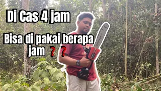 Tes ketahanan baterai Chainsaw Cordless | gergaji listrik mini dibawah satu juta