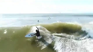 空撮サーフィン 台風22号 湘南、平塚P