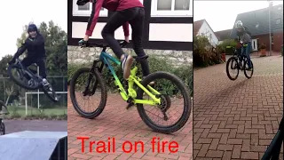 First crunk flip and barspin! Trek Remedy 8, Cube AMS 100, Cube hanzz Radon slide trail!