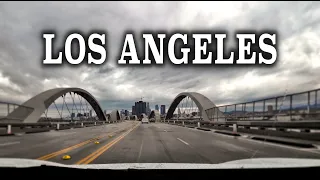 Los Angeles in California | 4K Relaxing Driving Video | Driving from DTLA to Elysian Park