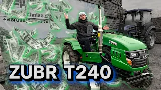 ДЕШЕВИЙ МОТОТРАКТОР З ТРЬОХТОЧКОЮ 👍🏻💸- ZUBR T240