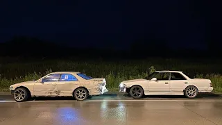 АБАснуй за нелегал | ВЛАЖНЫЙ СТРИТ НА СКОРОСТНЫХ СПОТАХ. JZX100 VS JZX81