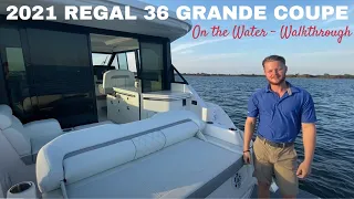 2021 Regal 36 Grande Coupe - On the Water - Walkthrough *NEW MODEL*