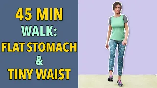 45-Min Extreme Walking Workout: Flat Stomach & Tiny Waist