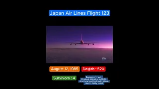 Tragedy in the Sky: Japan Air Lines Flight 123's Fatal Journey #shorts #plane #crash