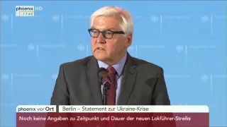 Ukraine-Krise: Statement von Frank-Walter Steinmeier am 18.02.2015