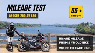 TVS Apache RTR 200 4V BS6 Mileage Test on Highway | URBAN Mode | 2023