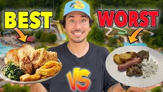 Eating The BEST & WORST Restaurant at Dollywood Theme Park...