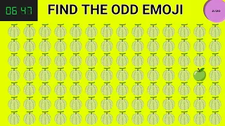 Find the odd One Out - Spot the difference!#80 #braingame #gaming #findtheodd #odd #emoji