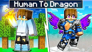 From HUMAN To DRAGON Story In Minecraft!