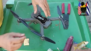 Drone reparado, vuela con dos baterías 18650