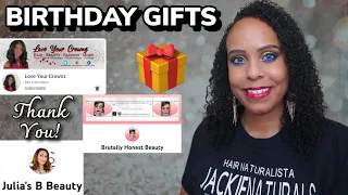 BIRTHDAY GIFTS FROM SOME OF MY YOUTUBE BESTIES!!! 🎁 JackieNaturals