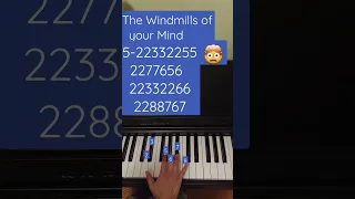 The Windmills of your Mind 🤯 #shorts #pianotutorial @shel1018 Like 👍 Subscribe