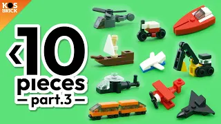 10 Lego Vehicles under 10 Pieces - Part 3 (Tutorial)