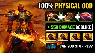 CRAZIEST PHYSICAL EMBER +55K DMG Insanely Cleave with Battle Fury Daedalus Vs PA Crit Queen DotA 2