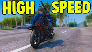 Super High Speed Biker Cop In GTA 5 RP