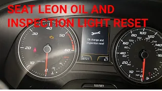 SEAT LEON OIL AND INSPECTION LIGHT RESET