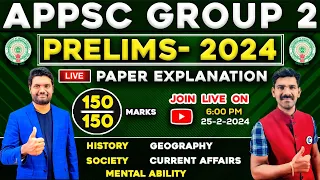 APPSC GROUP 2 PRELIMS 2024 COMPLETE 150 MARKS PAPER EXPLANATION | CHANDAN LOGICS | APPSC GROUP 2