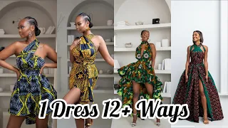 🔥Infinity dress Tutorial 🥰| How to style a convertible Dress 12+ Ways | #Ankara Infinity Dress