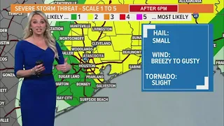 Houston Forecast: Latest on severe weather threat Wednesday evening