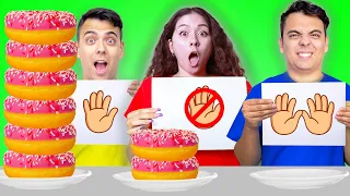 NO HAND VS ONE HAND VS TWO HAND | CRAZY FOOD CHALLENGES & FUNNY SITUATIONS BY SWEEDEE