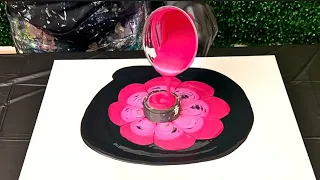 Create A Flower The EASY Way with Fluid Acrylics and Pour Painting