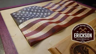 Wavy American Flag Plaque | Fourth of July | DIY Woodworking