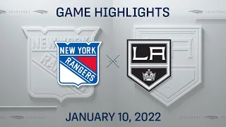 NHL Highlights | Rangers vs. Kings - Jan. 10, 2022