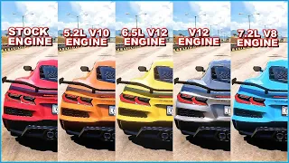 2023 Chevrolet Corvette Z06 - Forza Horizon 5 All Engine Swap & Top Speed Battle