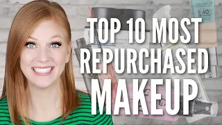 TOP 10 MOST REPURCHASED MAKEUP | MY HOLY GRAILS! | BETTER OFF RED