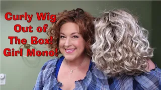 Take a brand new Girl Mono out of the box with me!  How to handle a curly wig with box hair!