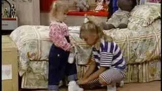 Full House: Michelle is learning to tie her shoes