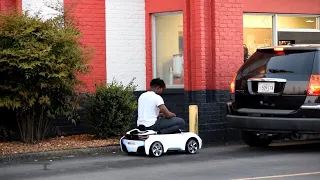 Driving Toy Car In Drive Thru!