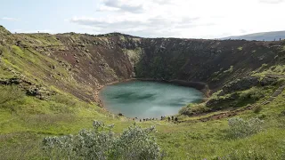 Hiking around Kerið Crater