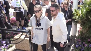 Thylane Blondeau walks on the croisette in Cannes